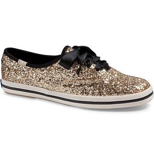 Kate Spade Gold Keds X Champion Glitter Sneakers